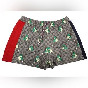 NEW GUCCI MEN'S GG SUPREME WEB DINASAUR LIMITED ADD COTTON BLEND SHORTS XL